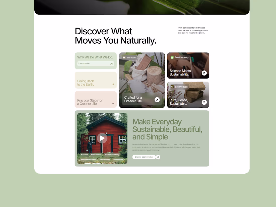 Cover image for UI Exploration for Nature product  featured section