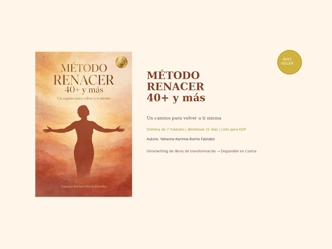 Cover image for Escribo tu libro de transformación 40+ listo 