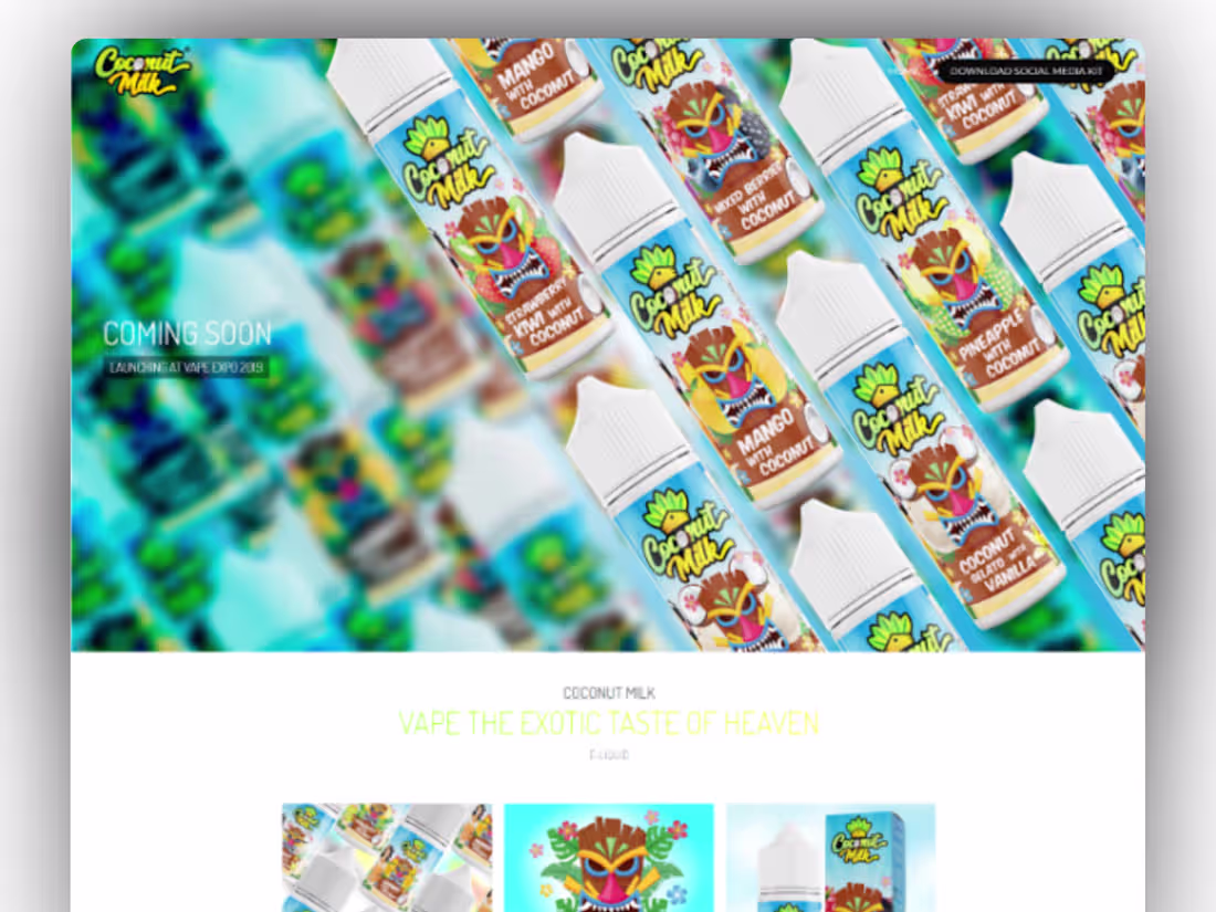 Cover image for Coconut Milk E-Liquid — Brand & Packaging