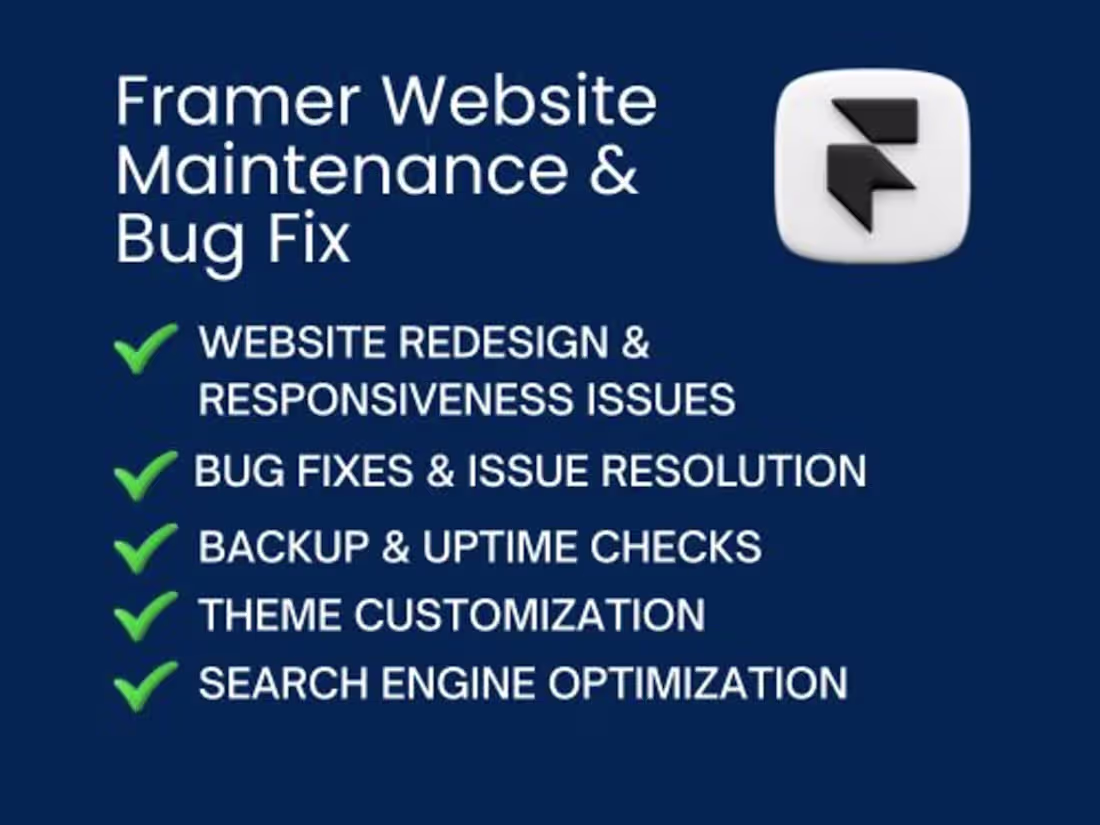 Cover image for Framer Website Maintenance & Updates