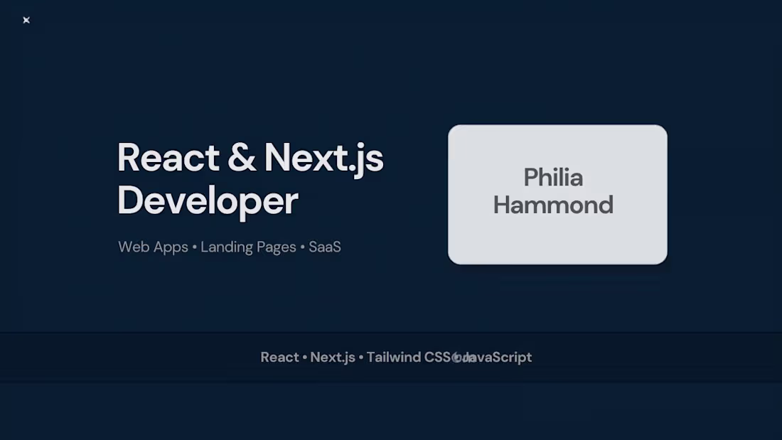 Cover image for React & Next.js Web App or Landing Page