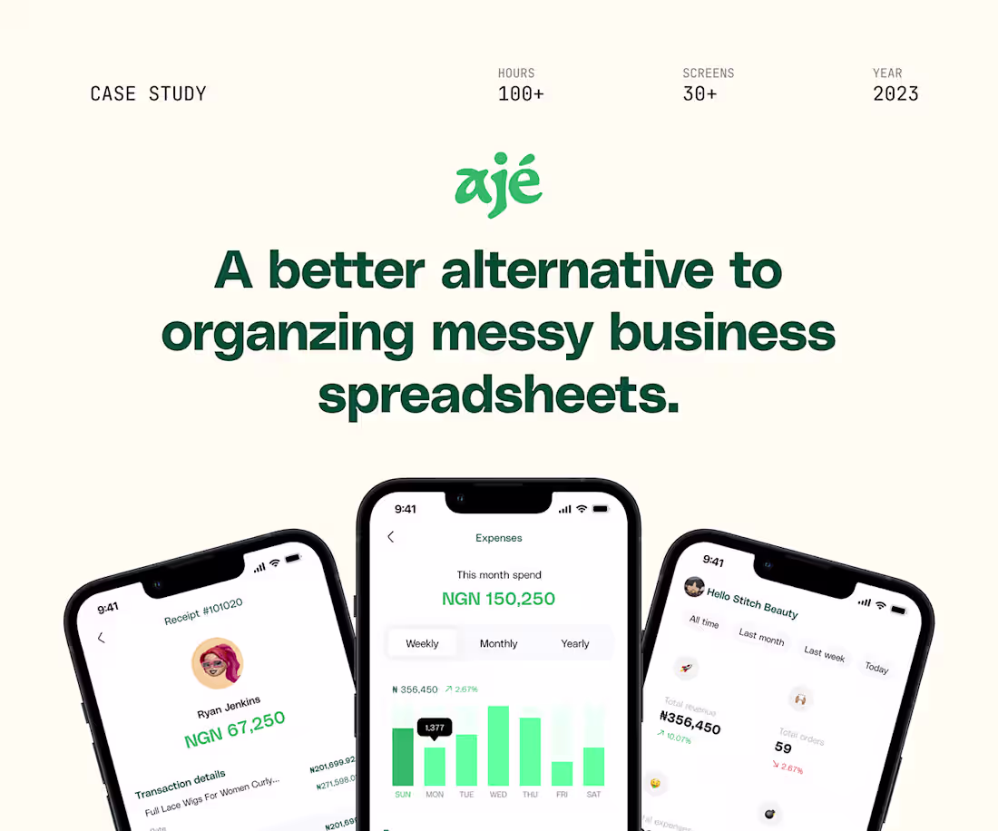 Cover image for Aje - A case study on Behance