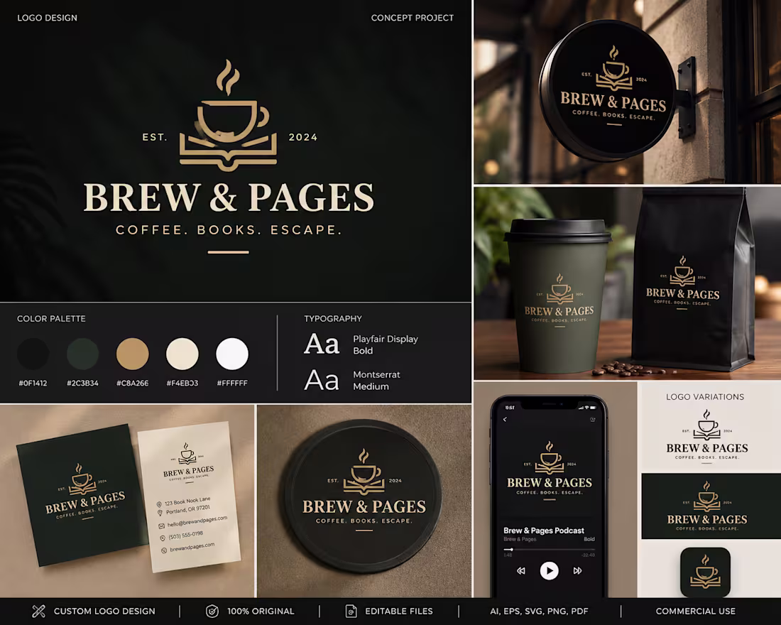 Cover image for Brew & Pages — Brand