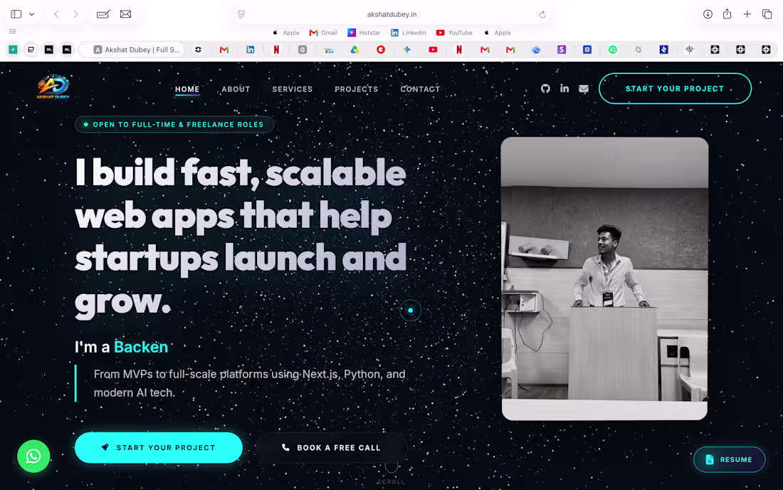 Cover image for Personal Portfolio Website – Next.js