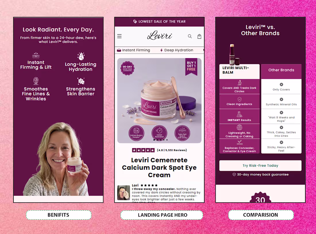 Cover image for Leviri Shopify Landing Page Design and Development
