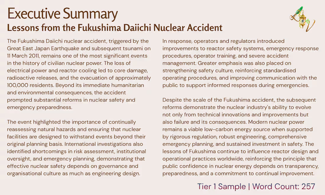 Cover image for An executive summary of a technical essay. Full work on my w...