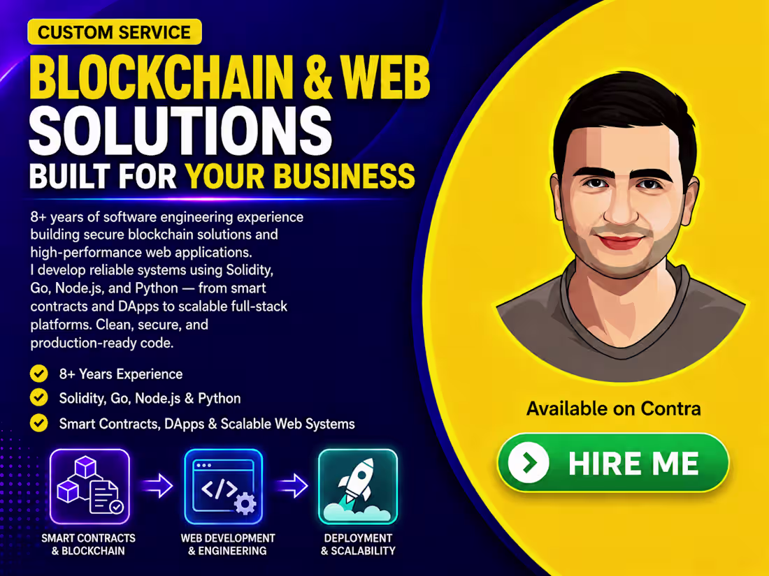 Cover image for Blockchain & Full-Stack Development