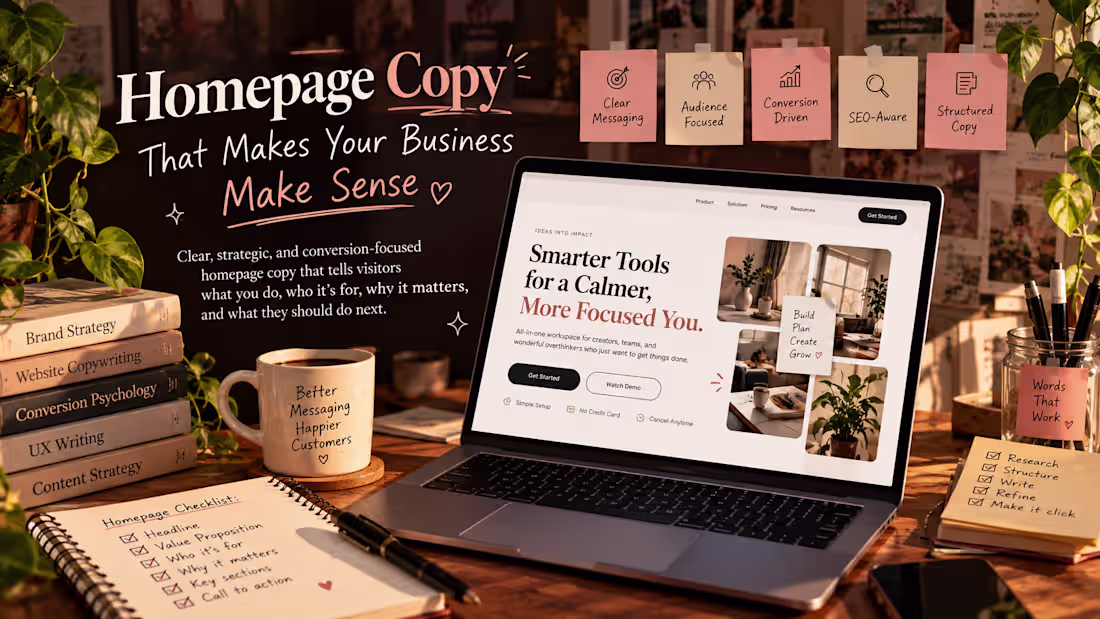 Cover image for Homepage Copy That Makes Your Business Make Sense