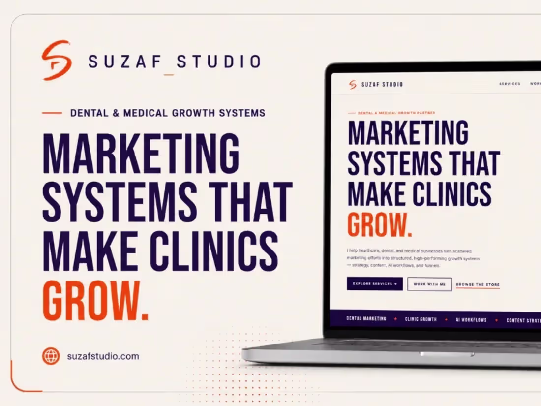 Cover image for Dental Marketing & Healthcare Growth Systems | SUZAF Studio