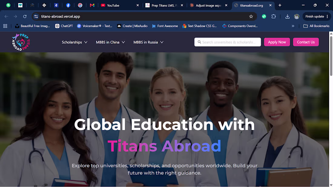 Cover image for Education related website and info