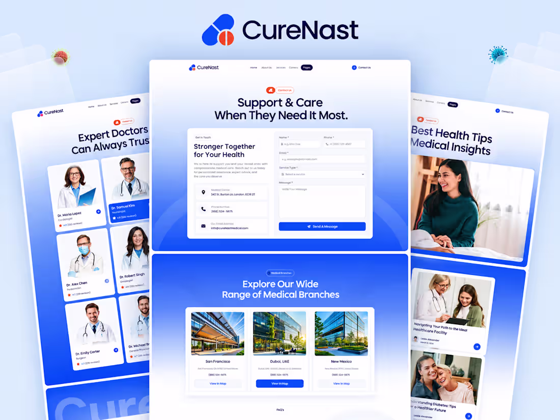 Cover image for GoHighLevel Website Design for Healthcare Platform (CureNast)