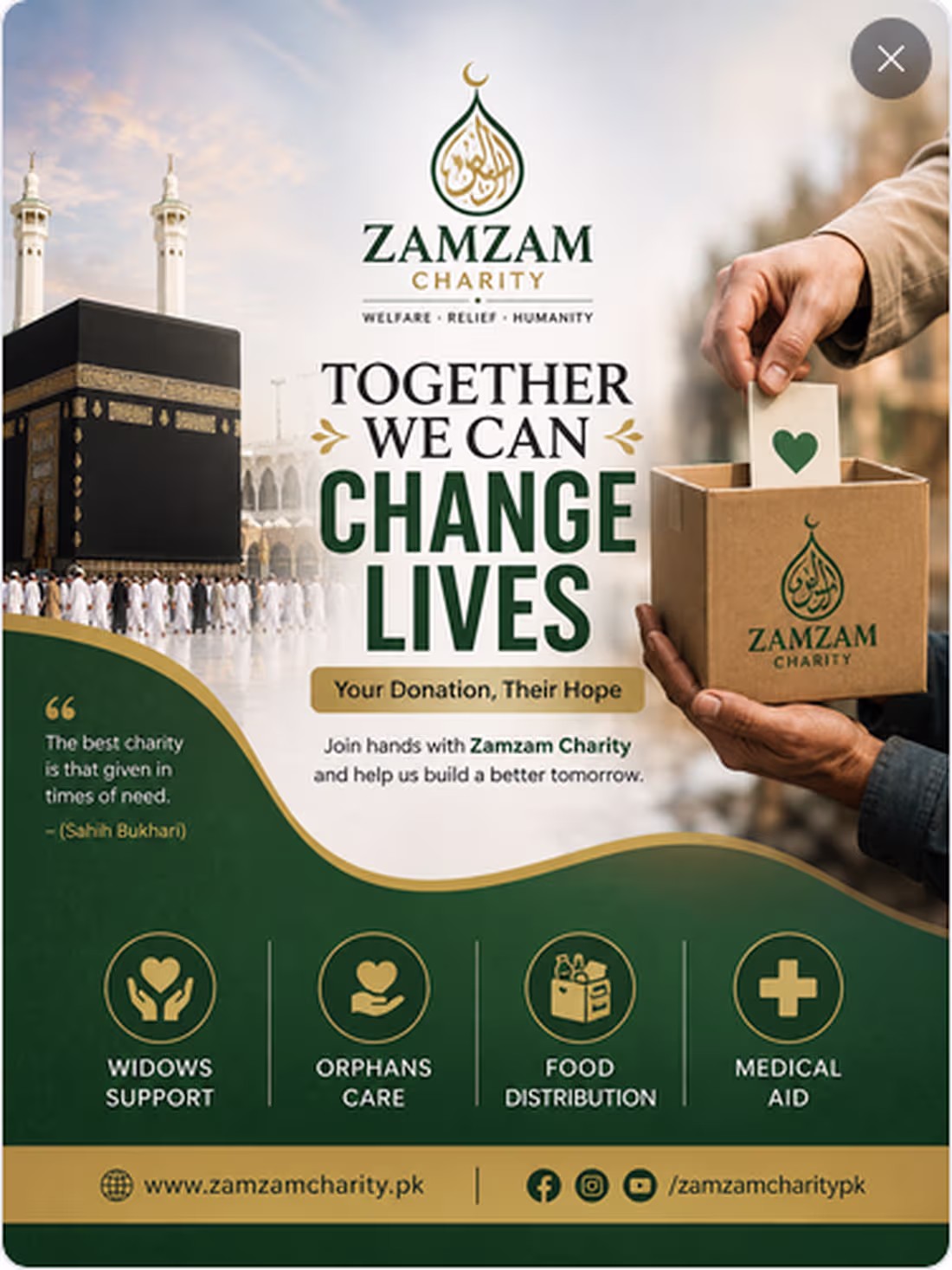 Cover image for Zamzam Charity is a modern