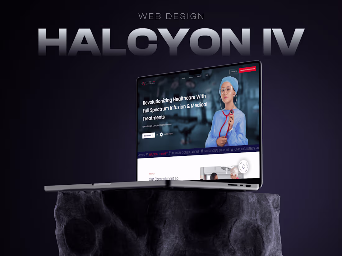 Cover image for HalcyonIV Medical Center Website Design | UI UX
