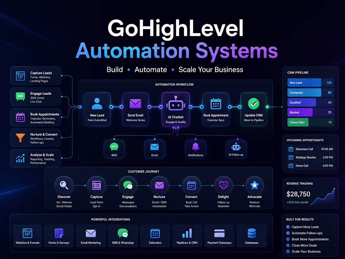 Cover image for GoHighLevel CRM Automation & AI Systems