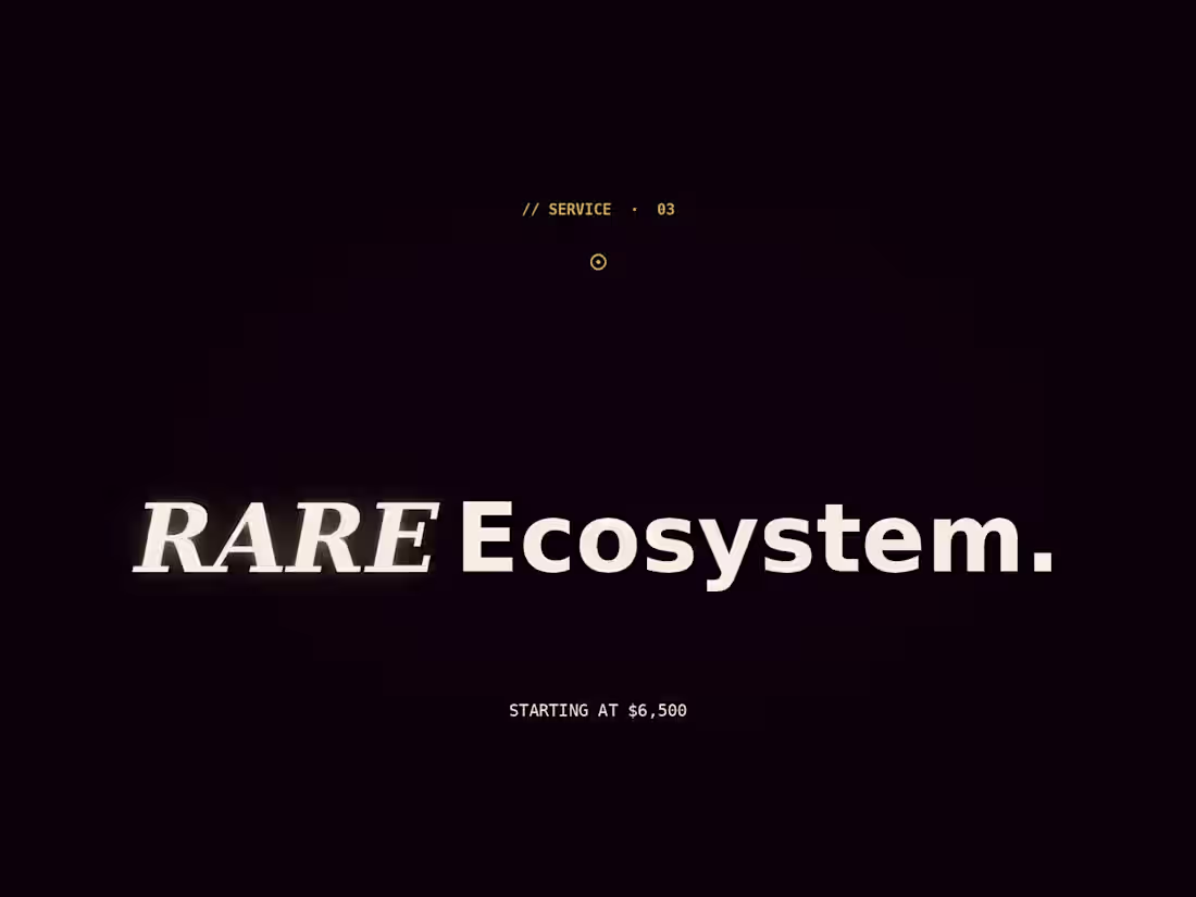 Cover image for Rare Ecosystem — The Full Studio Build