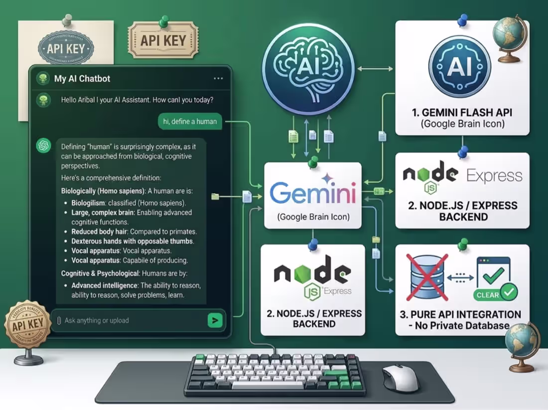 Cover image for Full-Stack AI Chatbot Application
Developed a