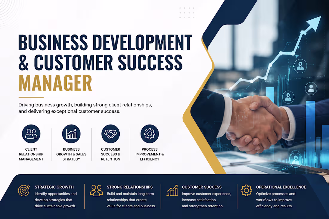 Cover image for Business Development & Customer Success Manager