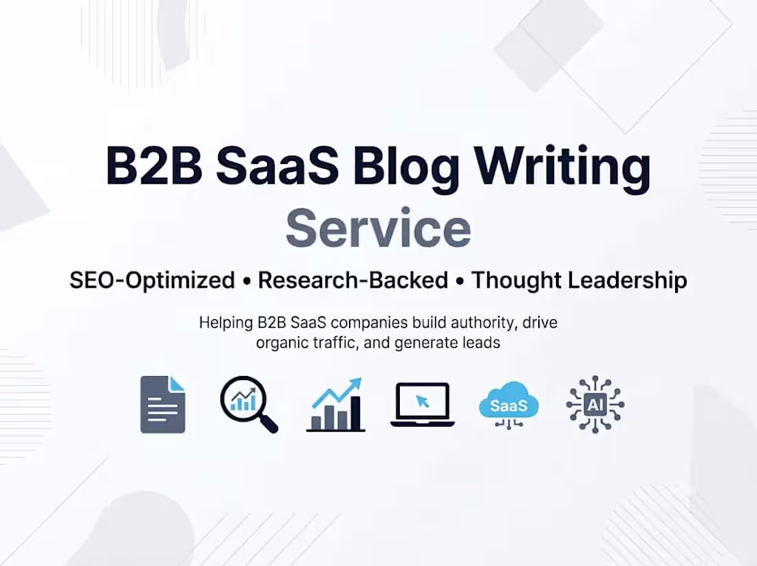 Cover image for B2B SaaS Blog Writing That Drives Traffic & Leads. 