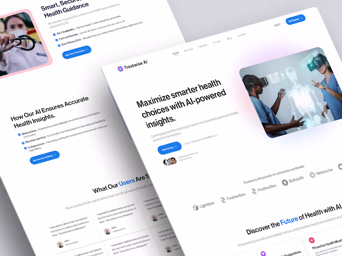 Cover image for Treatwise AI — Conversion Landing Page Design