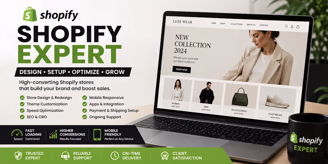 Cover image for Professional Shopify Store Design & Conversion Optimization