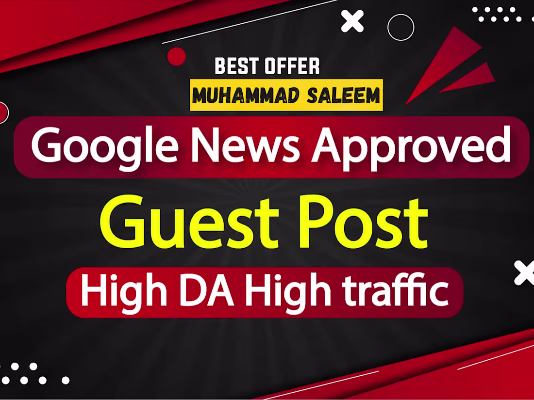 Cover image for Guaranteed Google News Approval for 5 High-Quality Guest Posts
