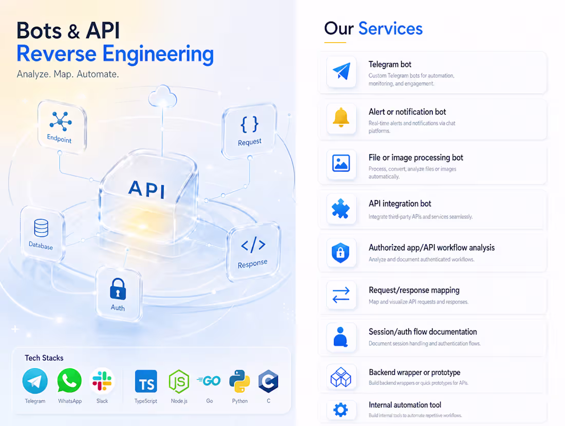 Cover image for Bots & App/API Workflow Reverse Engineering