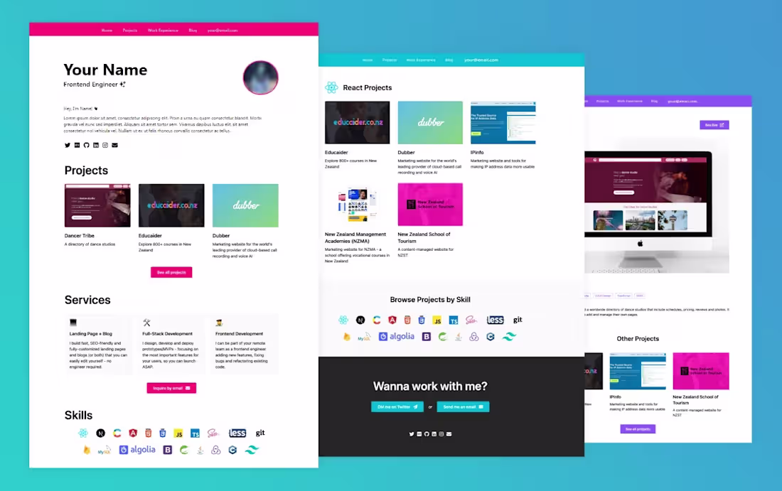 Cover image for Professional Portfolio Website design I design modern and pr...