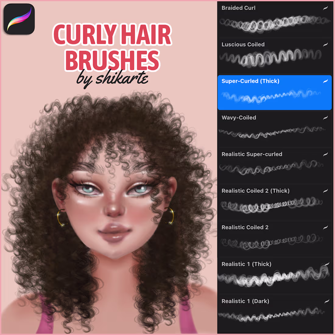 Cover image for Painting curly hair has always