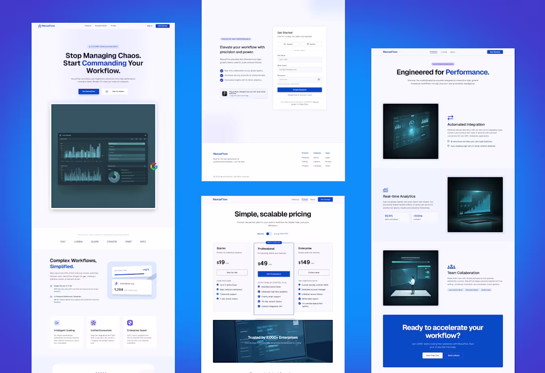 Cover image for NexusFlow SaaS Workflow Platform Web