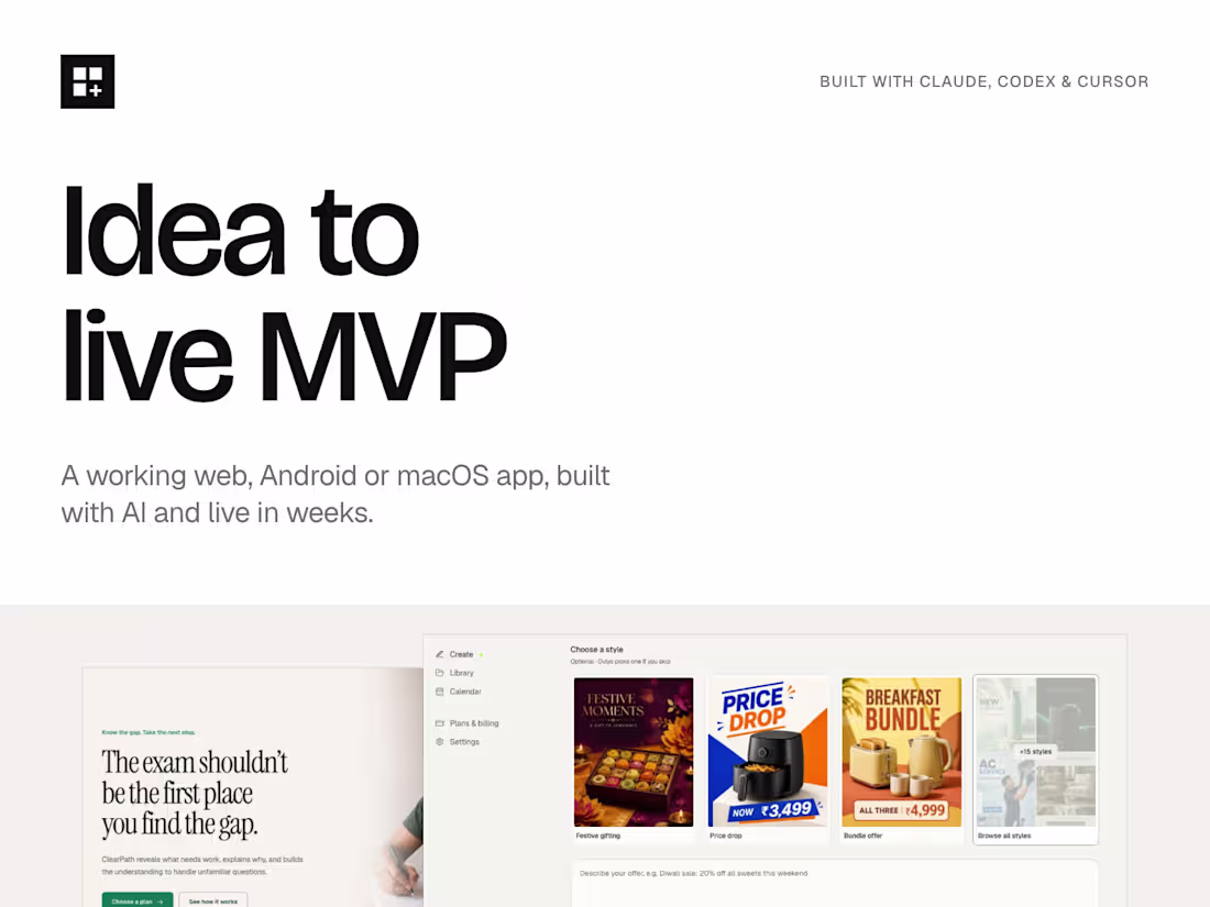 Cover image for Idea to live MVP