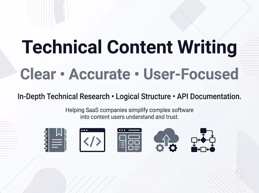 Cover image for Technical Content Writing for B2B SaaS & Software Companies.