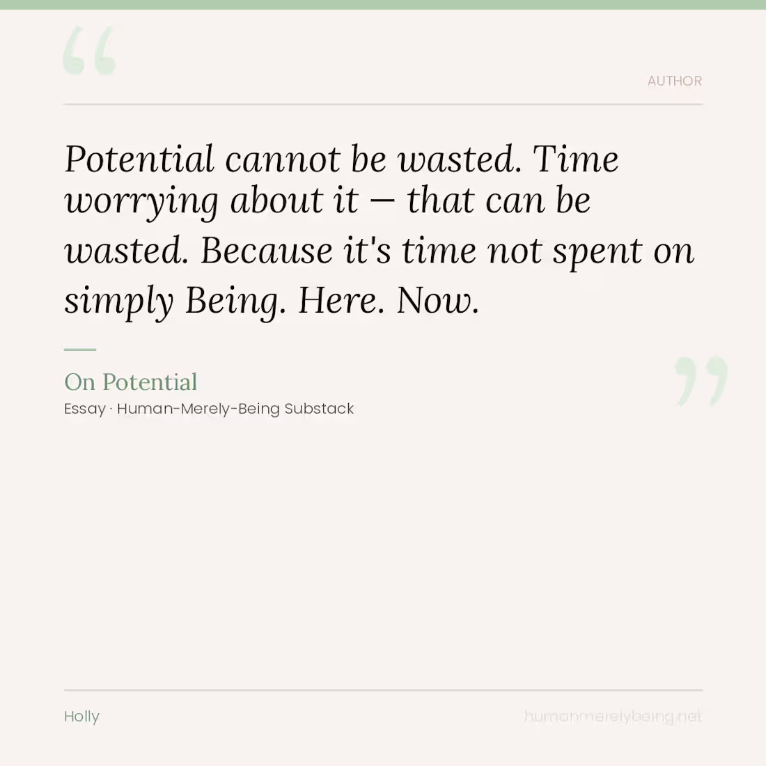 Cover image for From an essay On Potential--from