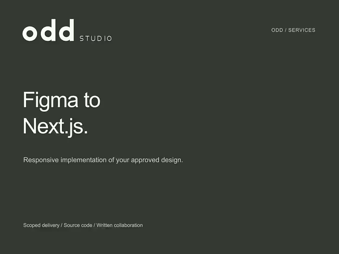 Cover image for Figma to responsive Next.js — one landing page
