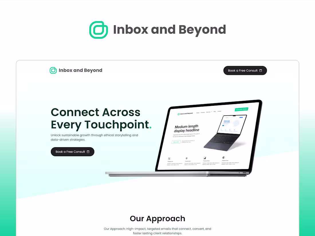 Cover image for Logo and Single Page Website Design