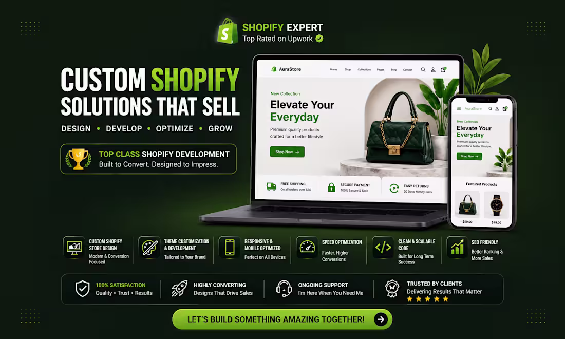 Cover image for Shopify Developer | Custom Themes | Store Design
