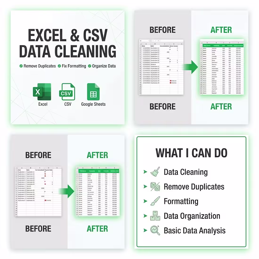 Cover image for Excel & CSV Data Cleaning