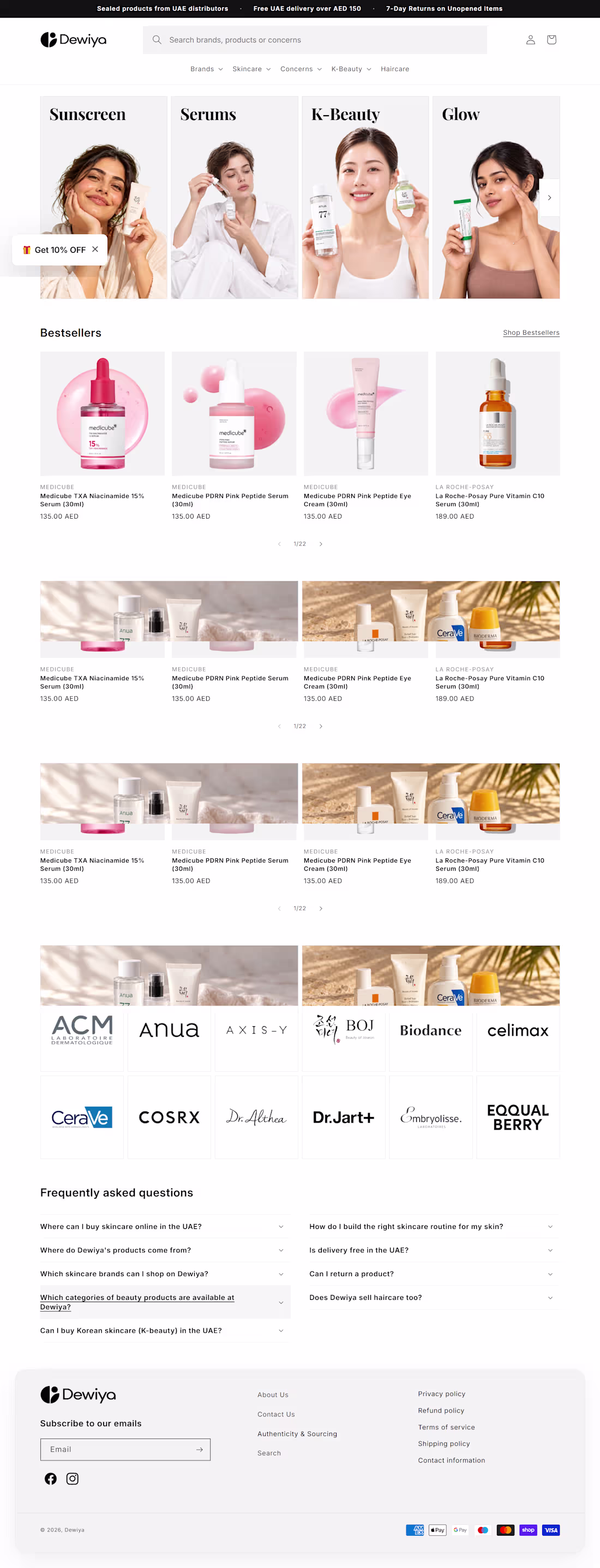 Cover image for Structured a UAE skincare store