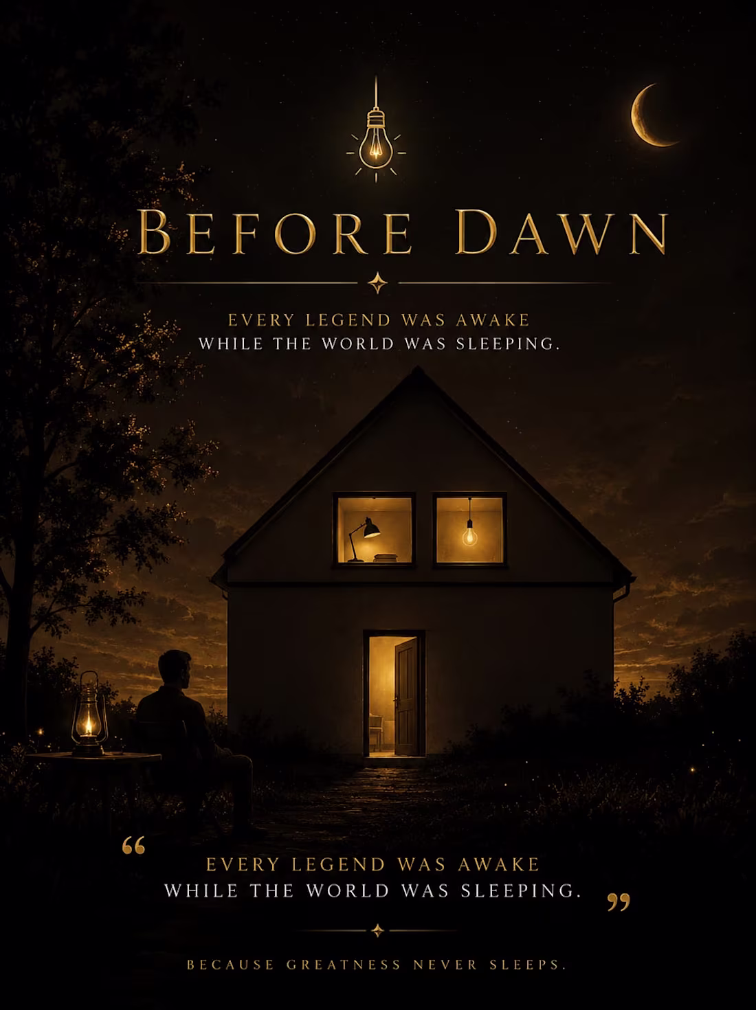 Cover image for BEFORE DAWN - Motivational Poster
When