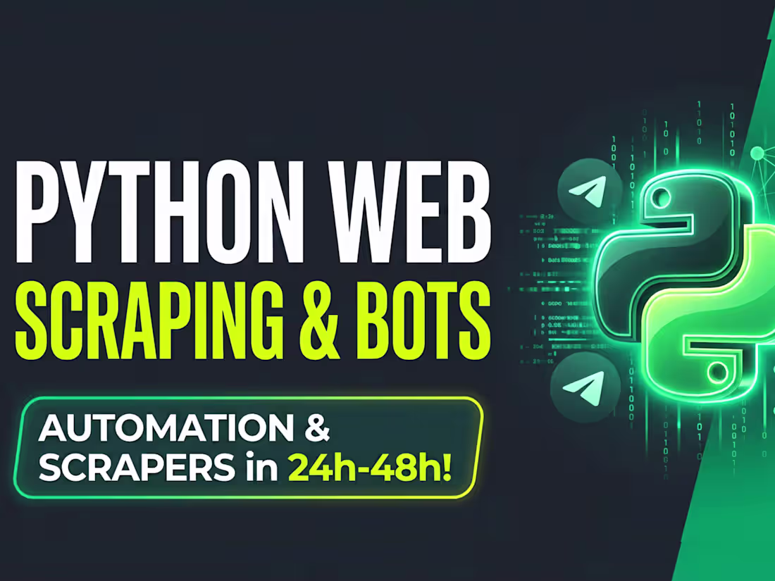 Cover image for Python Web Scraping & Automation Bots