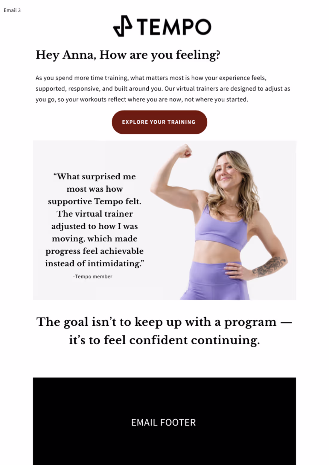 Cover image for Concept: Tempo Fit Onboarding Email