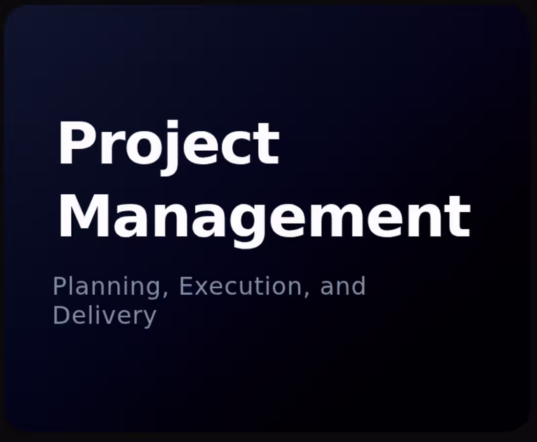 Cover image for Project Management