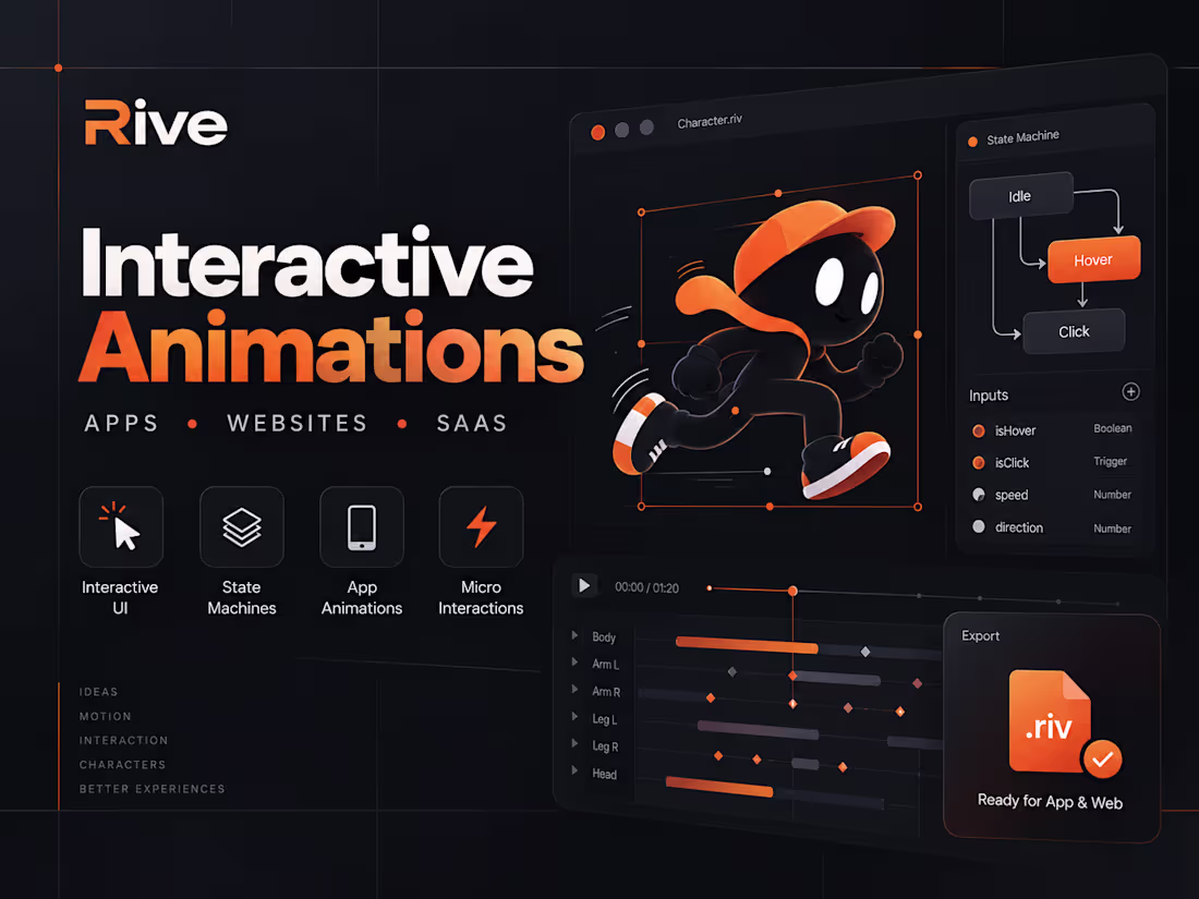 Cover image for Interactive Rive Animation for Apps & Websites