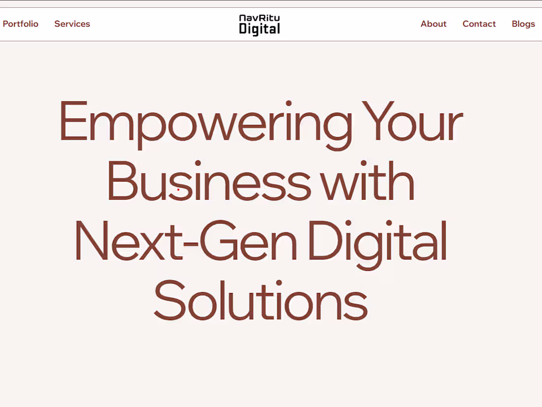 Cover image for NavRitu Digital INDIA | Creative Website Designers Empowering I…