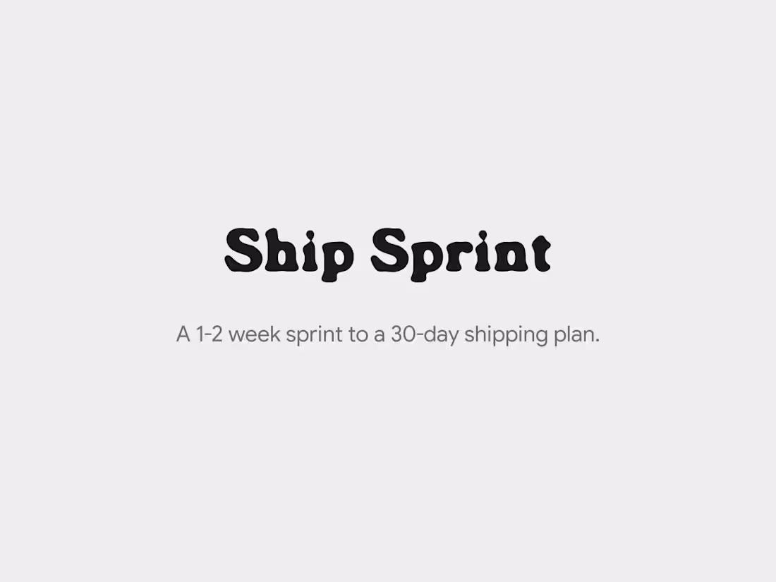 Cover image for Ship Sprint — App Direction Sprint