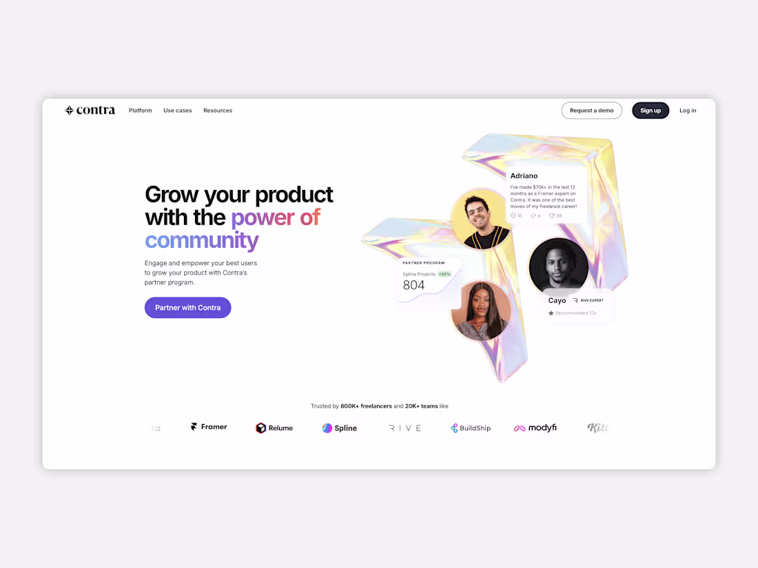 Cover image for Contra - Partners Page Framer Build