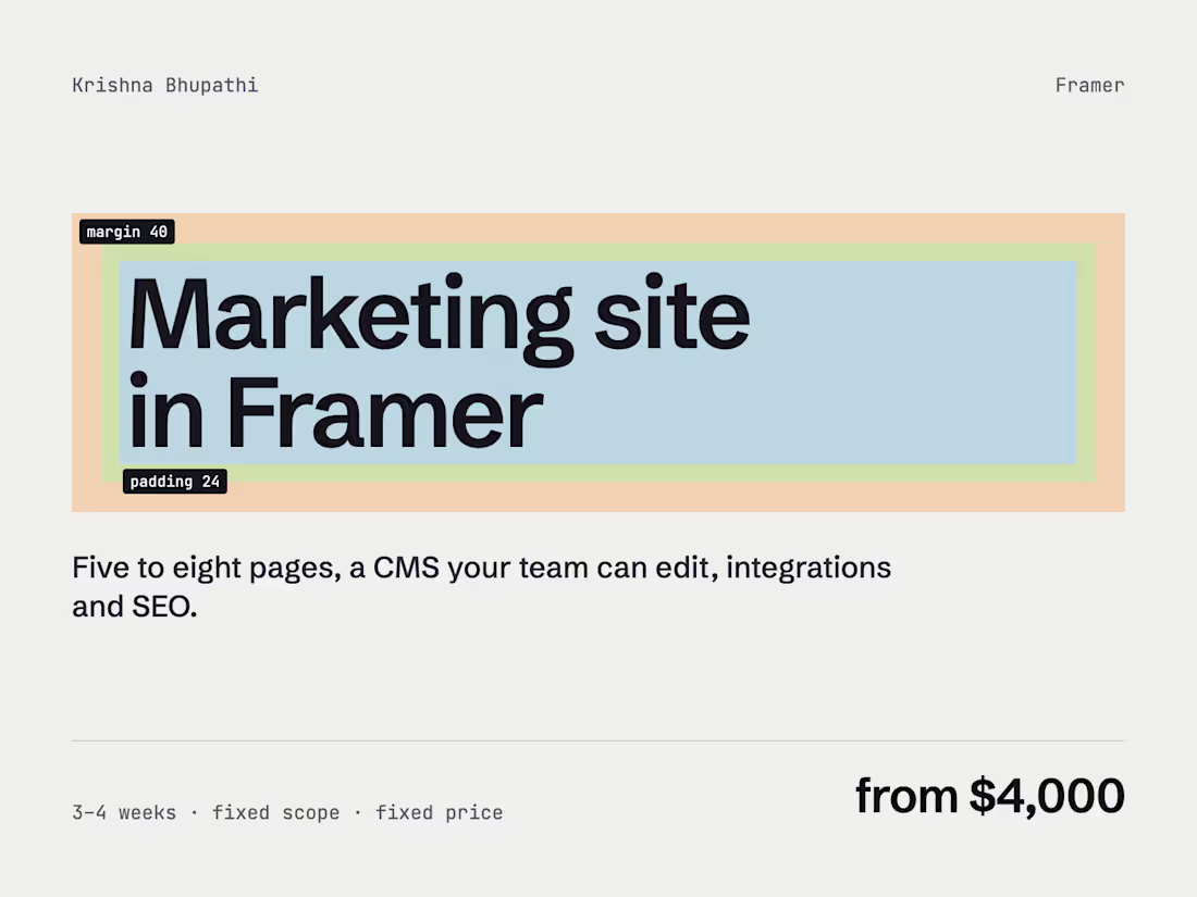 Cover image for Marketing site in Framer, with a CMS your team can edit