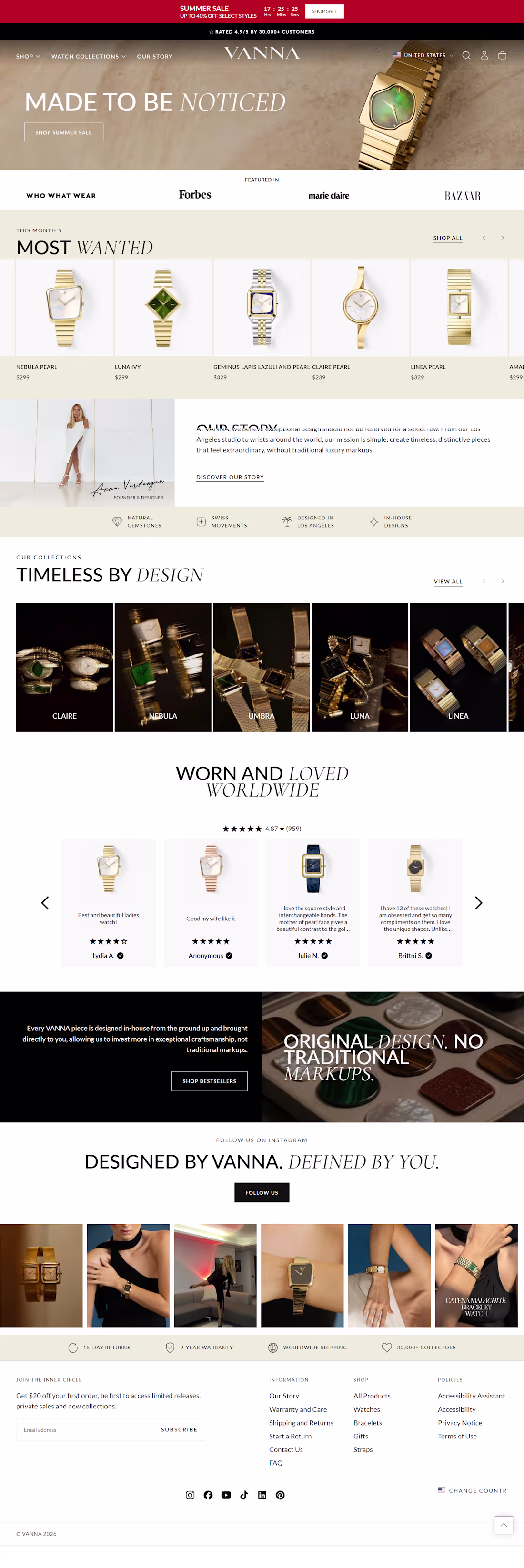 Cover image for VANNA Luxury E-Commerce Store Web