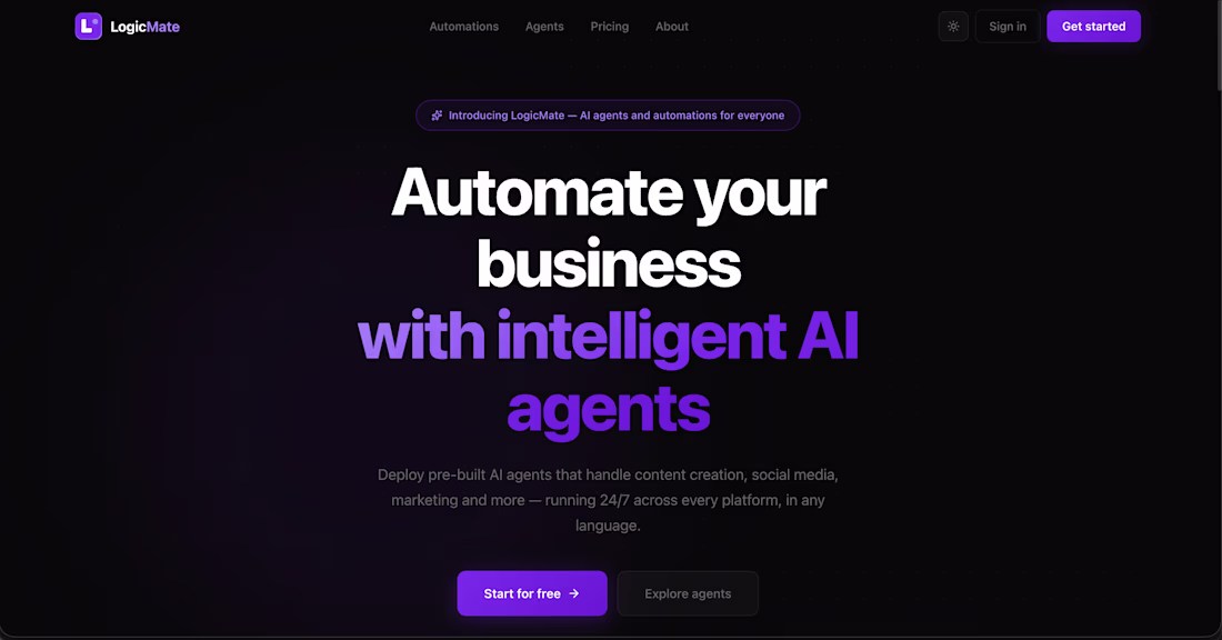 Cover image for AI Agents & Automation — Custom Workflows, Chatbots & Business P