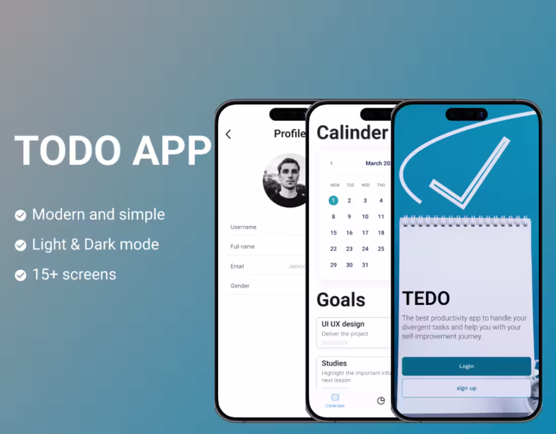 Cover image for TEDO - the best to do app :: Behance