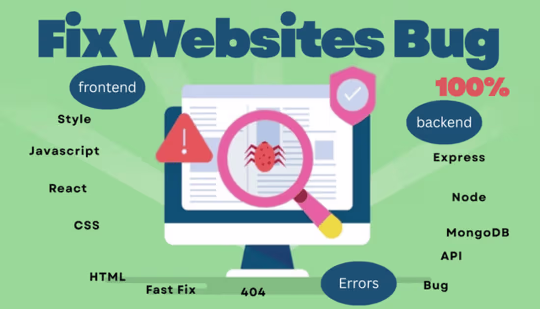 Cover image for Fixing websites errors (Frontend/Backend)